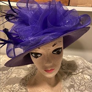 August Hat Co vibrant purple hat and hat box.